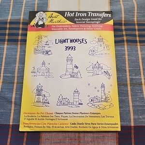 Aunt Martha's Lighthouse Hot Iron Transfers